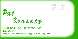 pal krosetz business card